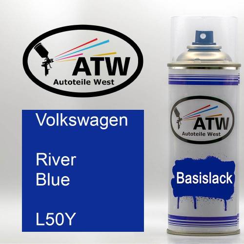 Volkswagen, River Blue, L50Y: 400ml Sprühdose, von ATW Autoteile West.